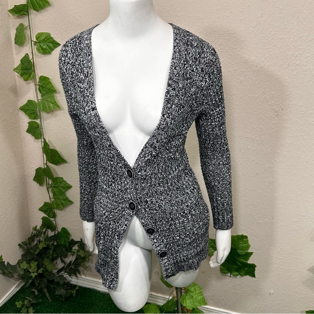 American Eagle, Gray Button-Down Knit Cardigan - image 4